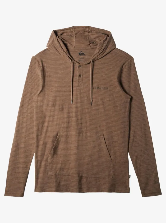 Quiksilver Kentin Long Sleeves Hooded TShirt Kentin Fossil Mens Tees