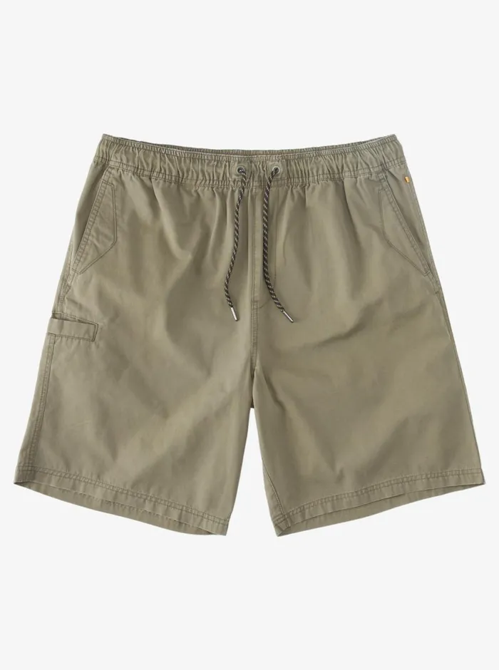 Quiksilver Last Light Elastic Waist 19034 Shorts Dusty Olive MensWaterman Shorts and Amphibians