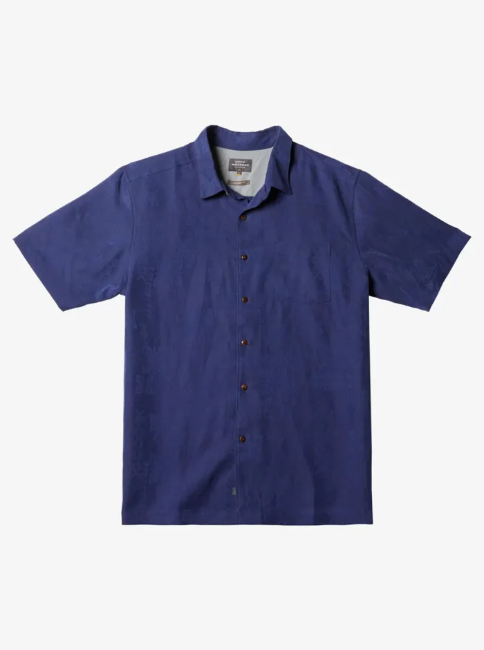 Quiksilver Manele Bay Short Sleeve Shirt Medieval Blue MensWaterman Shirts and Polos Quiksilver Manele Bay Short Sleeve Shirt Medieval Blue MensWaterman Shirts and Polos