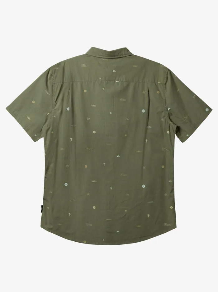 Quiksilver Mini Mo Classic Short Sleeve Woven Shirt Sea Spray Mini Mo Ss Woven Mens Shirts and Polos