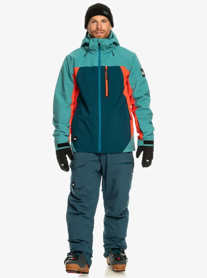 Quiksilver Mission Plus Technical Snow Jacket Majolica Blue Mens Snow Jackets