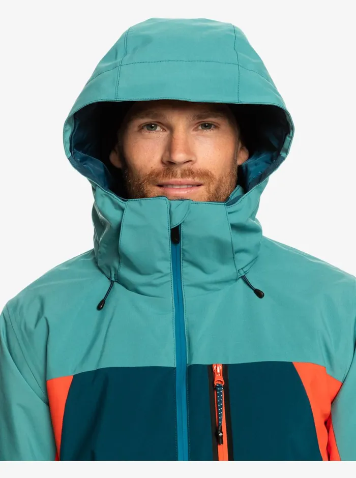 Quiksilver Mission Plus Technical Snow Jacket Majolica Blue Mens Snow Jackets