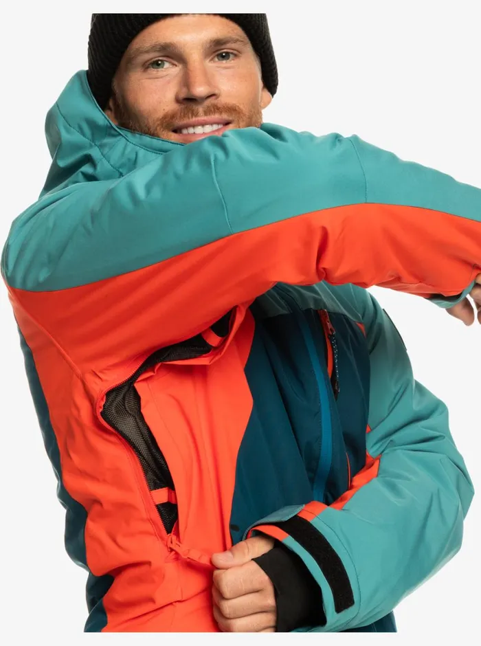 Quiksilver Mission Plus Technical Snow Jacket Majolica Blue Mens Snow Jackets