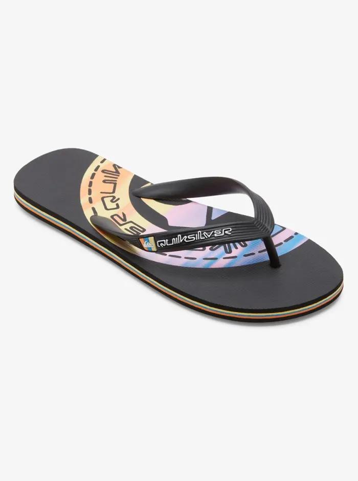 Quiksilver Molokai Art II Sandals Blackblackorange Mens Sandals
