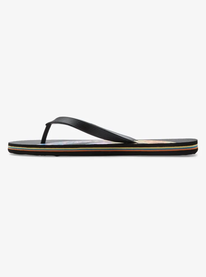 Quiksilver Molokai Art II Sandals Blackblackorange Mens Sandals Quiksilver Molokai Art II Sandals Blackblackorange Mens Sandals
