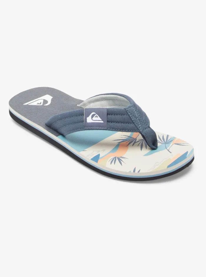 Quiksilver Molokai Layback Sandals Greygreywhite Mens Sandals