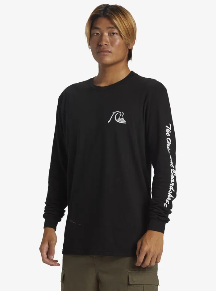 Quiksilver Original Boardshort Co TShirt Black Mens Tees Quiksilver Original Boardshort Co TShirt Black Mens Tees