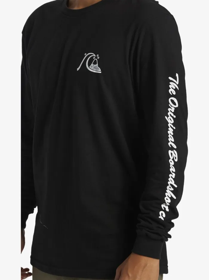 Quiksilver Original Boardshort Co TShirt Black Mens Tees Quiksilver Original Boardshort Co TShirt Black Mens Tees