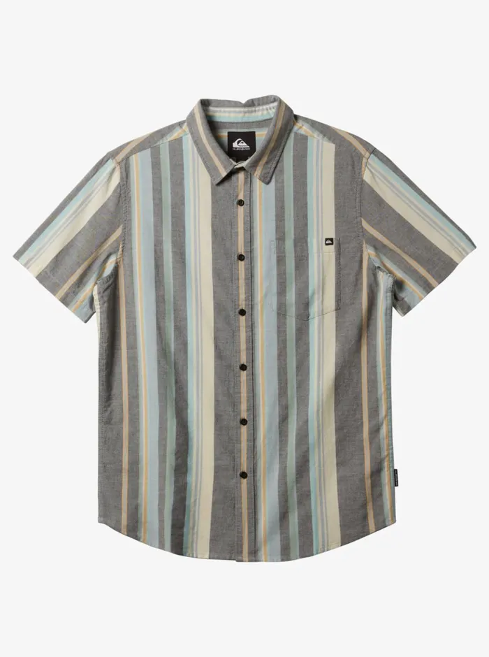 Quiksilver Oxford Stripe Classic Short Sleeve Woven Shirt Black Oxford Stripe Ss Mens Shirts and Polos Quiksilver Oxford Stripe Classic Short Sleeve Woven Shirt Black Oxford Stripe Ss Mens Shirts and Polos