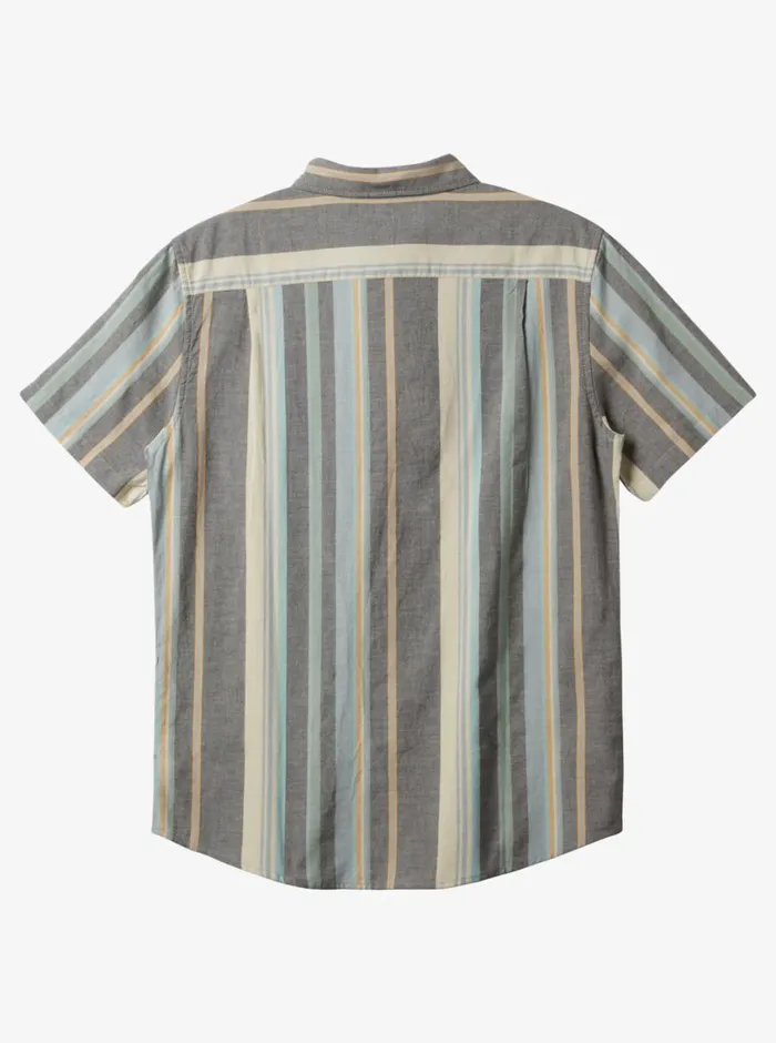 Quiksilver Oxford Stripe Classic Short Sleeve Woven Shirt Black Oxford Stripe Ss Mens Shirts and Polos Quiksilver Oxford Stripe Classic Short Sleeve Woven Shirt Black Oxford Stripe Ss Mens Shirts and Polos