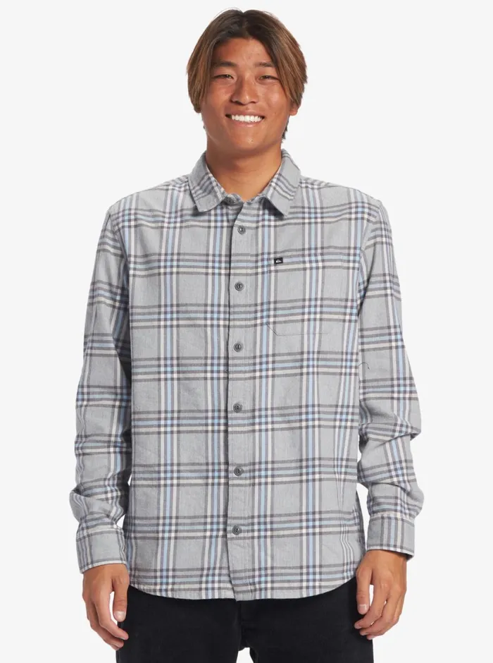 Quiksilver Sanders Long Sleeve Top Brey Heather Sanders Flannel Mens Shirts and Polos Quiksilver Sanders Long Sleeve Top Brey Heather Sanders Flannel Mens Shirts and Polos