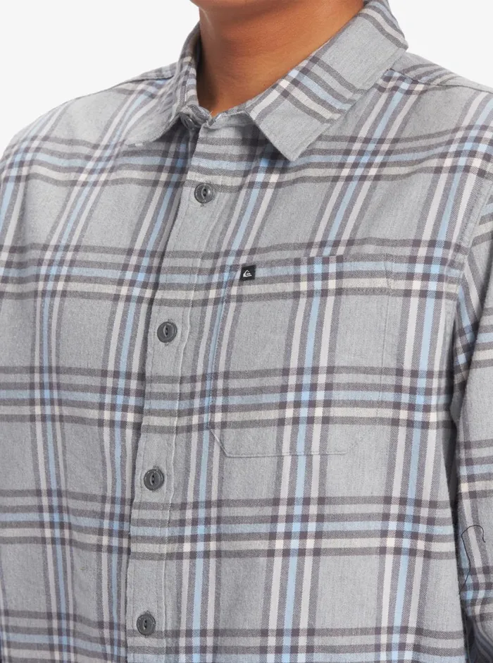 Quiksilver Sanders Long Sleeve Top Brey Heather Sanders Flannel Mens Shirts and Polos Quiksilver Sanders Long Sleeve Top Brey Heather Sanders Flannel Mens Shirts and Polos