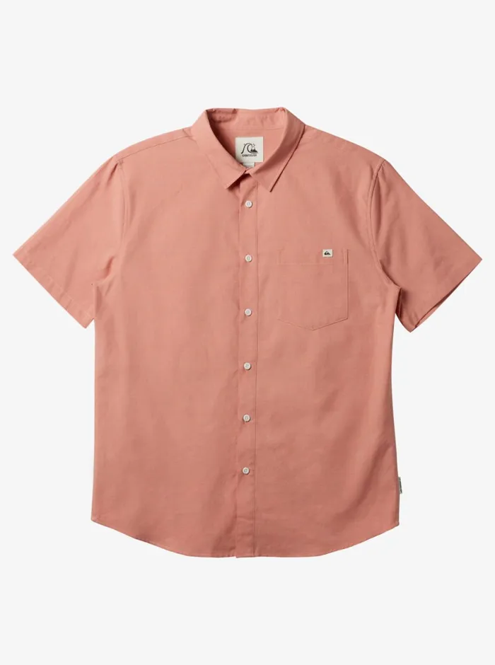 Quiksilver Shoreline Classic Short Sleeve Woven Shirt Canyon Clay Mens Shirts and Polos Quiksilver Shoreline Classic Short Sleeve Woven Shirt Canyon Clay Mens Shirts and Polos