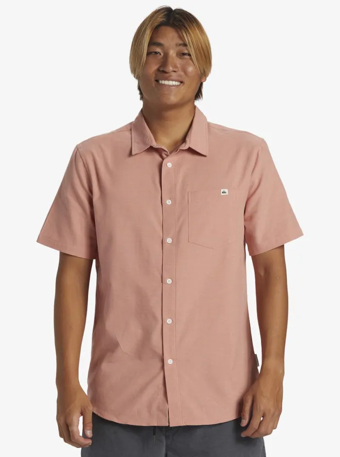 Quiksilver Shoreline Classic Short Sleeve Woven Shirt Canyon Clay Mens Shirts and Polos Quiksilver Shoreline Classic Short Sleeve Woven Shirt Canyon Clay Mens Shirts and Polos