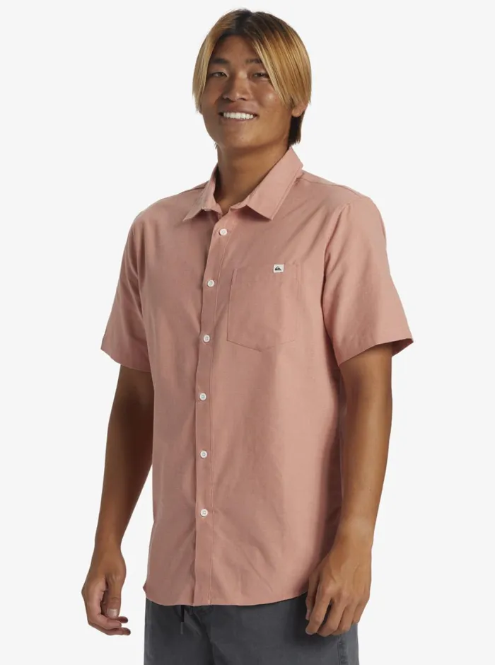 Quiksilver Shoreline Classic Short Sleeve Woven Shirt Canyon Clay Mens Shirts and Polos Quiksilver Shoreline Classic Short Sleeve Woven Shirt Canyon Clay Mens Shirts and Polos