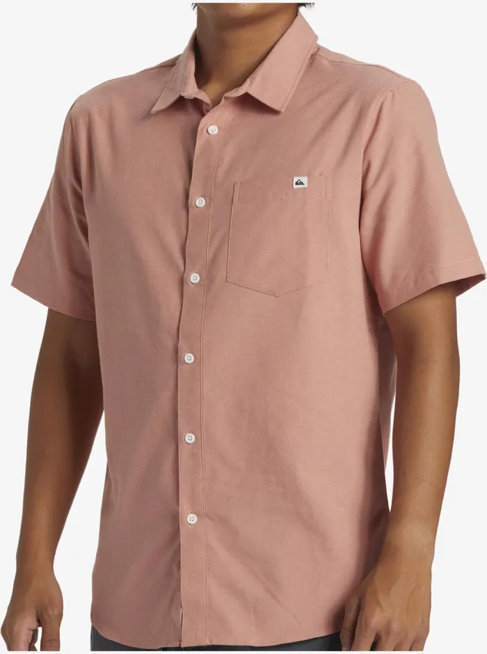Quiksilver Shoreline Classic Short Sleeve Woven Shirt Canyon Clay Mens Shirts and Polos Quiksilver Shoreline Classic Short Sleeve Woven Shirt Canyon Clay Mens Shirts and Polos