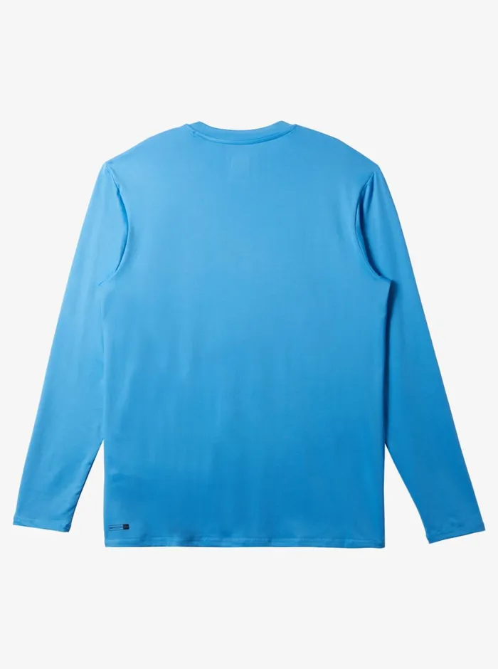 Quiksilver Solid Streak Long Sleeve UPF 50 Surf Tee Azure Blue Mens Rashguards Quiksilver Solid Streak Long Sleeve UPF 50 Surf Tee Azure Blue Mens Rashguards