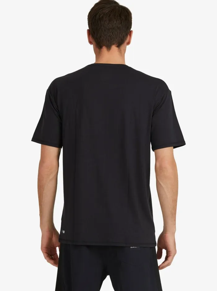Quiksilver Solid Streak Short Sleeve UPF 50 Surf TShirt Black Mens Rashguards Quiksilver Solid Streak Short Sleeve UPF 50 Surf TShirt Black Mens Rashguards