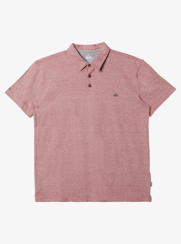 Quiksilver Sunset Cruise Short Sleeve Polo Shirt Red Ochre Mens Shirts and Polos