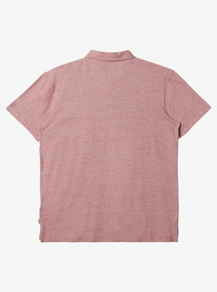 Quiksilver Sunset Cruise Short Sleeve Polo Shirt Red Ochre Mens Shirts and Polos