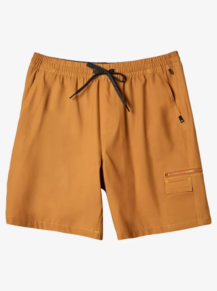 Quiksilver Taxer Cargo Amphibian 19034 Hybrid Shorts Bone Brown Mens Shorts and Amphibians