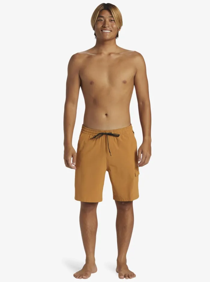 Quiksilver Taxer Cargo Amphibian 19034 Hybrid Shorts Bone Brown Mens Shorts and Amphibians Quiksilver Taxer Cargo Amphibian 19034 Hybrid Shorts Bone Brown Mens Shorts and Amphibians