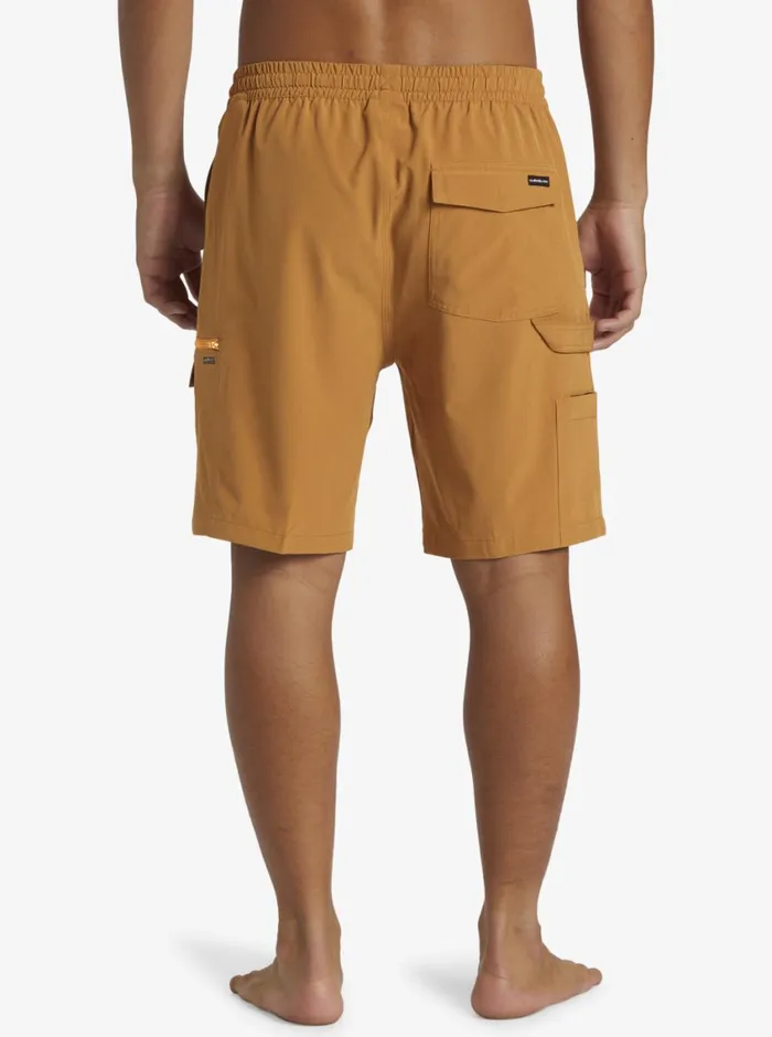 Quiksilver Taxer Cargo Amphibian 19034 Hybrid Shorts Bone Brown Mens Shorts and Amphibians Quiksilver Taxer Cargo Amphibian 19034 Hybrid Shorts Bone Brown Mens Shorts and Amphibians