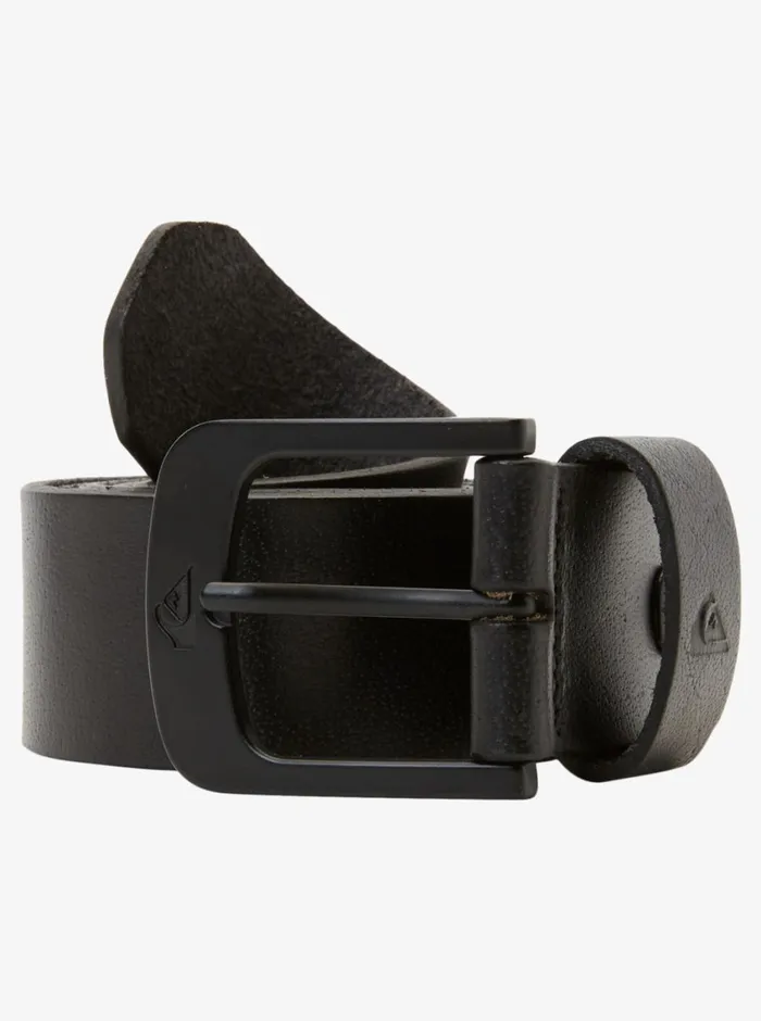 Quiksilver The Everydaily Leather Belt Black Mens Belts