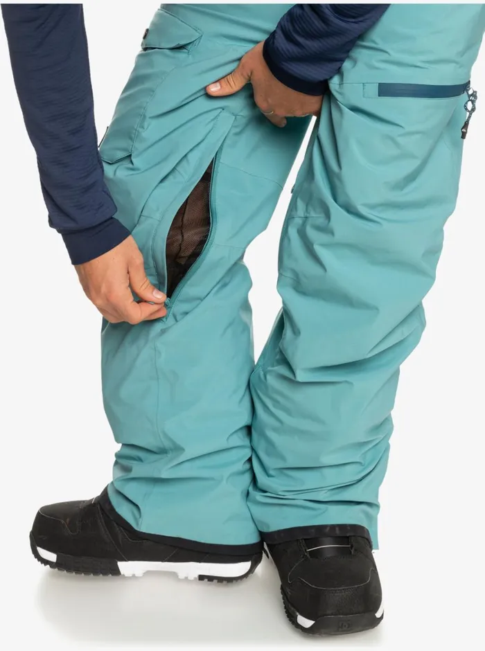 Quiksilver Utility Technical Snow Bib Pants Brittany Blue Mens Snow Pants