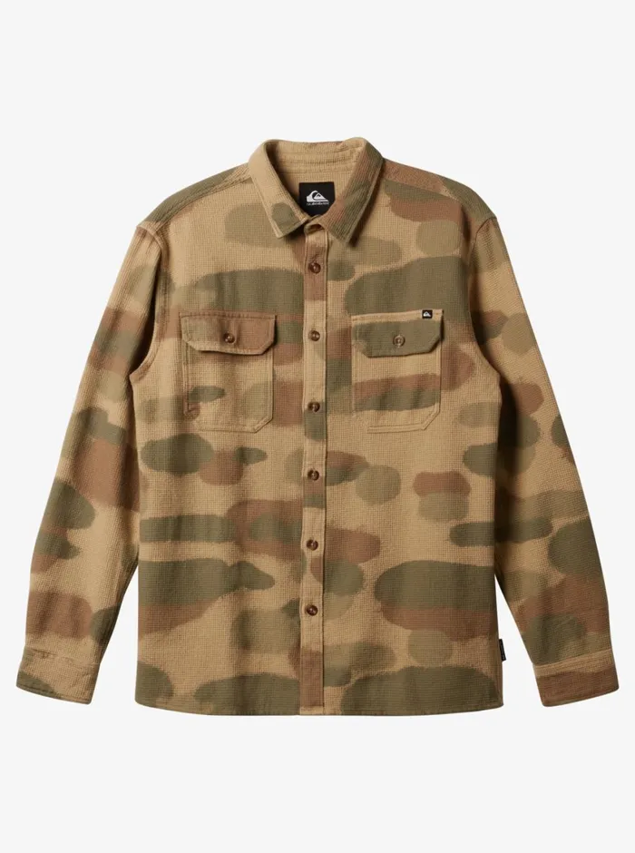 Quiksilver Venture Overshirt Mix Long Sleeve Top Spray Camo Classic Overshirt Mens Sweatshirts and Hoodies