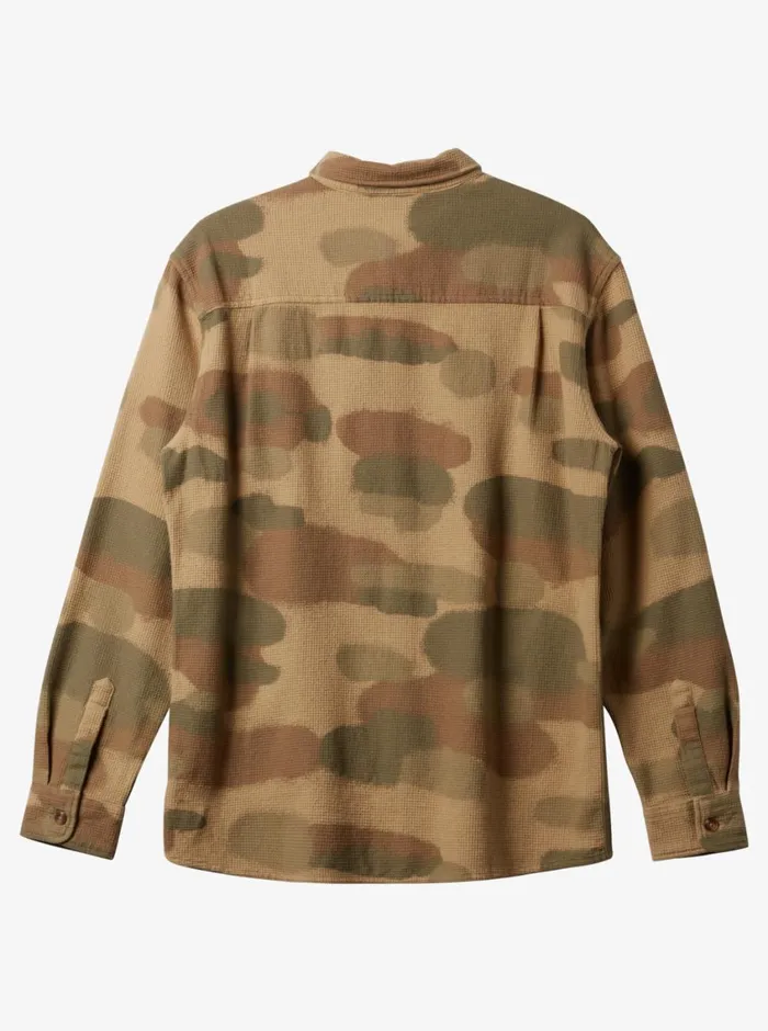 Quiksilver Venture Overshirt Mix Long Sleeve Top Spray Camo Classic Overshirt Mens Sweatshirts and Hoodies