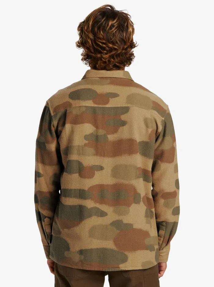 Quiksilver Venture Overshirt Mix Long Sleeve Top Spray Camo Classic Overshirt Mens Sweatshirts and Hoodies