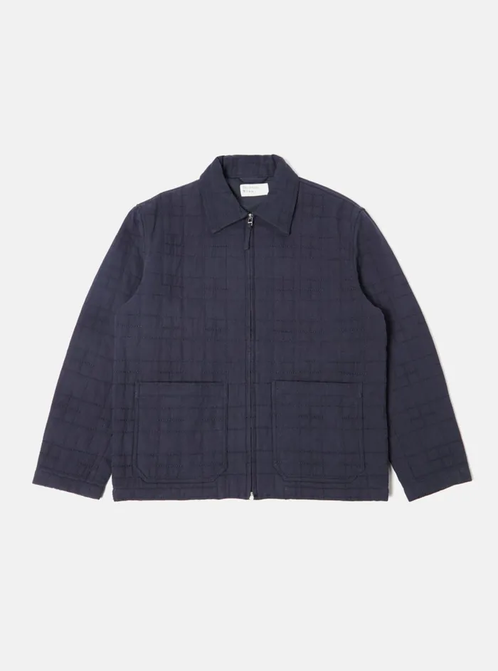 Quilt Gower Jacket In Navy Winter Twill Men Universal Works Coats and Outerwear