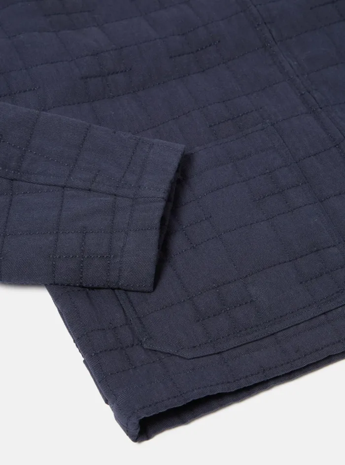 Quilt Gower Jacket In Navy Winter Twill Men Universal Works Coats and Outerwear