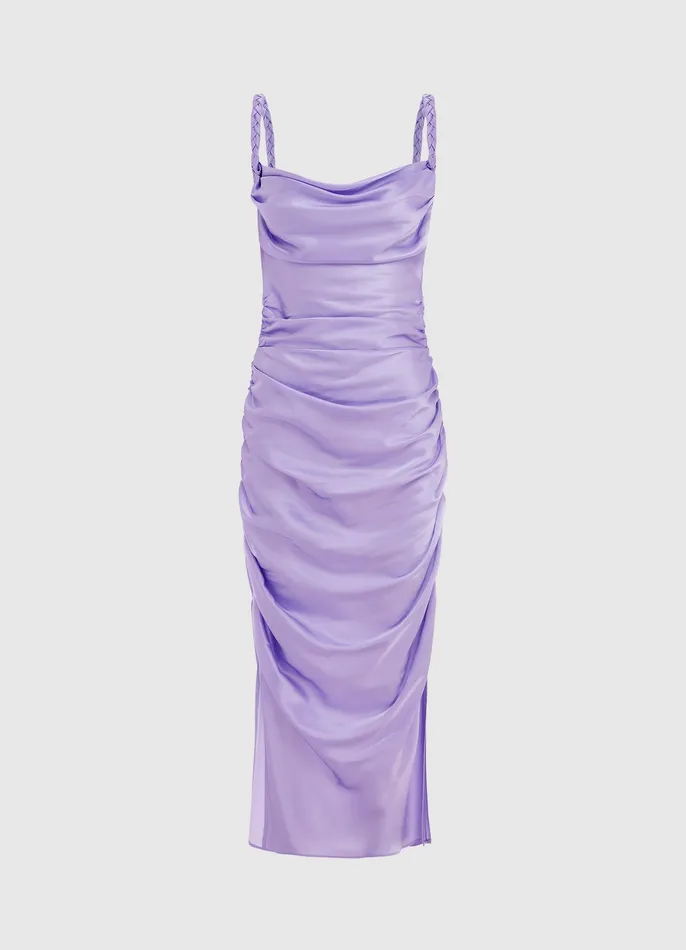 Rachel Cowl Neck Slip Dress 8211 Lilac Women Dresses and Jumpsuits LEO LIN