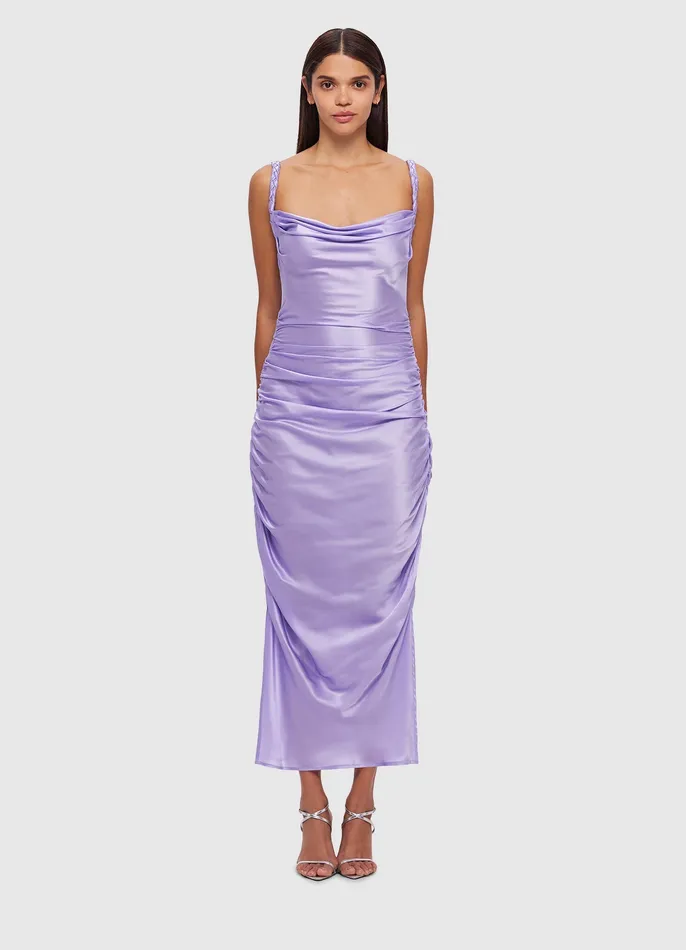 Rachel Cowl Neck Slip Dress 8211 Lilac Women Dresses and Jumpsuits LEO LIN