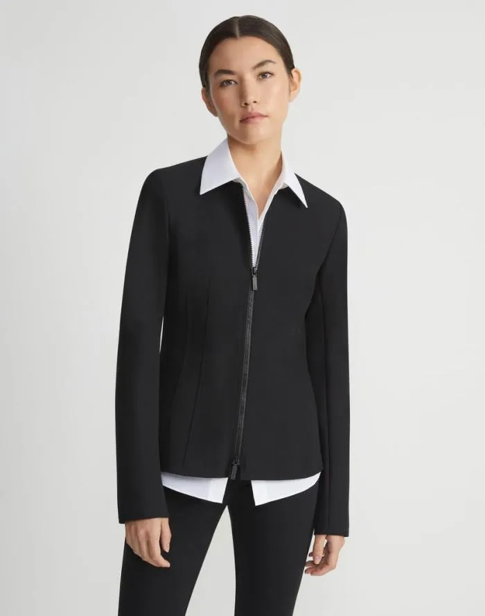 Ready To Wear Acclaimed Stretch Fitted Jacket Black Lafayette 148 New York Jackets and Blazers