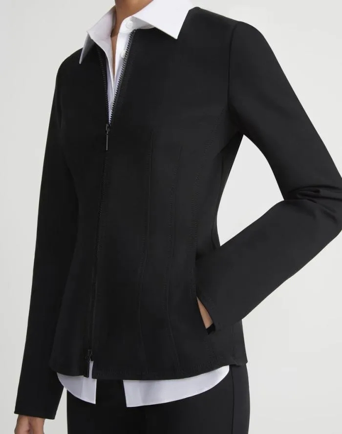Ready To Wear Acclaimed Stretch Fitted Jacket Black Lafayette 148 New York Jackets and Blazers