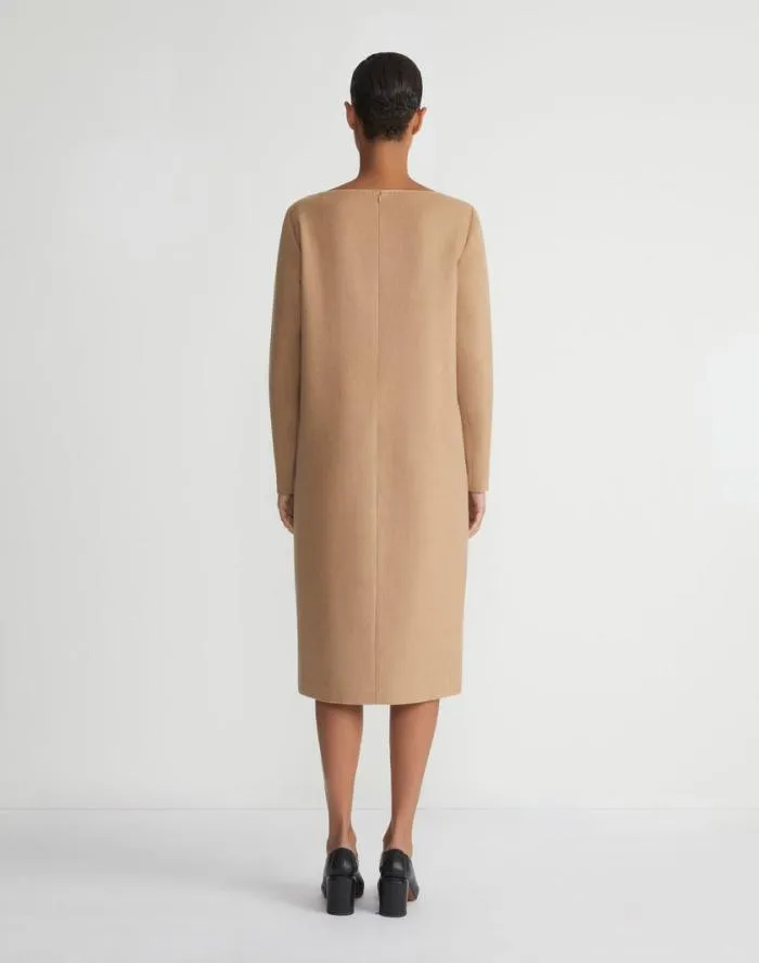 Ready To Wear Camel Hair Bateau Neck Dress Camel Lafayette 148 New York Dresses