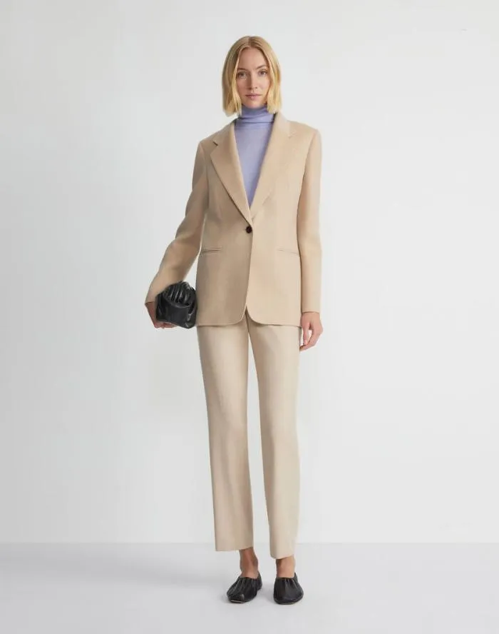 Ready To Wear Camel Hair Clinton Ankle Pant Natural Lafayette 148 New York Pants and Shorts