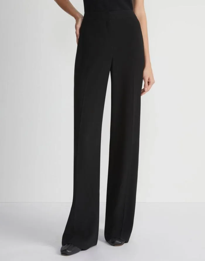 Ready To Wear Finesse Crepe Dalton Pant Black Lafayette 148 New York Pants and Shorts