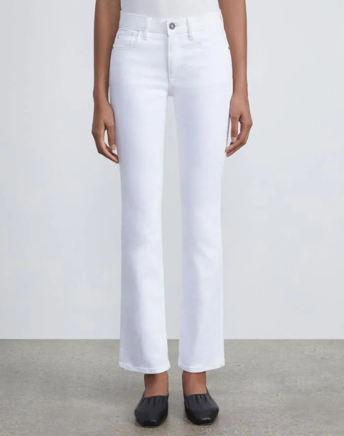 Ready To Wear L148 Denim Mercer KickFlare Jean Washed Plaster Lafayette 148 New York Pants and Shorts