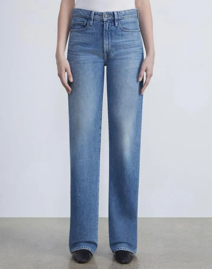 Ready To Wear L148 Denim Wyckoff WideLeg Jean Faded Skyline Lafayette 148 New York Pants and Shorts