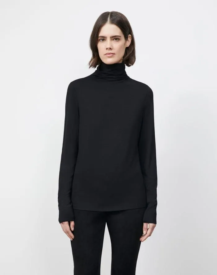 Ready To Wear Nouveau Jersey Turtleneck Black Lafayette 148 New York Tops and Tees