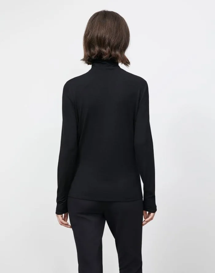 Ready To Wear Nouveau Jersey Turtleneck Black Lafayette 148 New York Tops and Tees