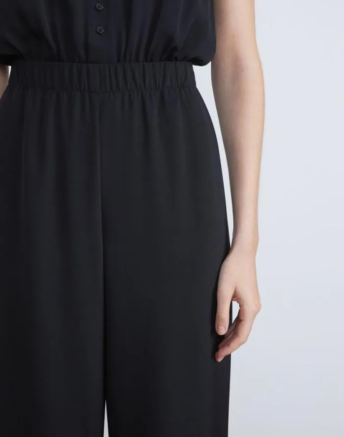 Ready To Wear Organic Silk Crepe De Chine Perry Pant Black Lafayette 148 New York Pants and Shorts