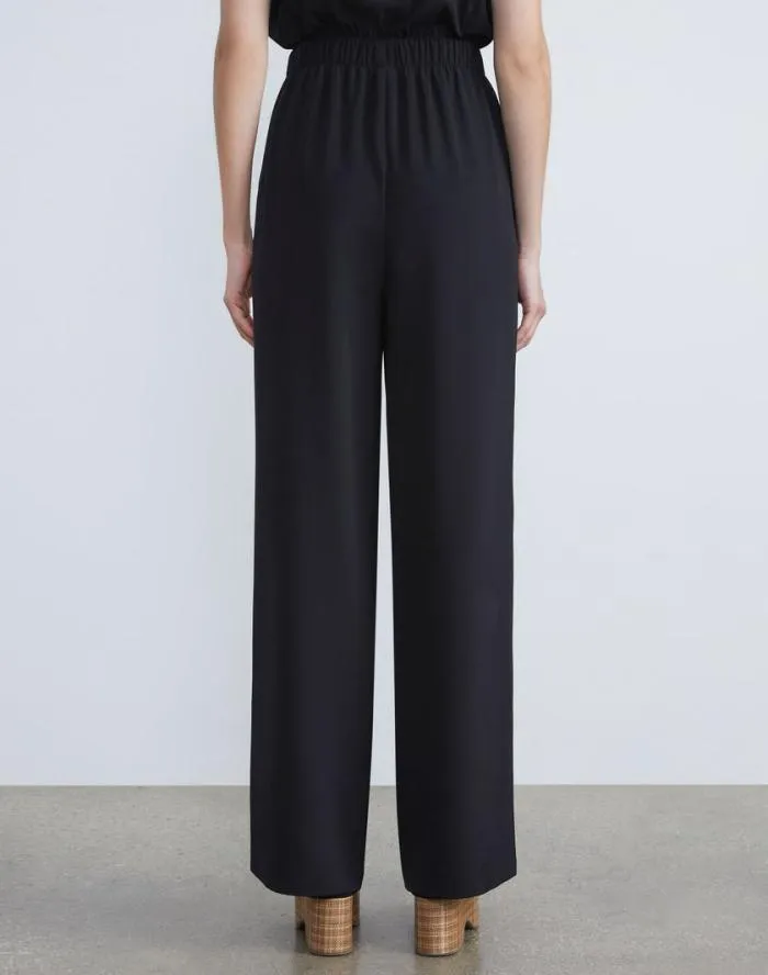 Ready To Wear Organic Silk Crepe De Chine Perry Pant Black Lafayette 148 New York Pants and Shorts