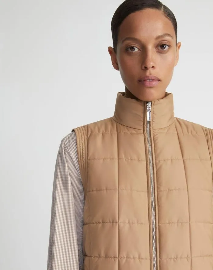Ready To Wear Recycled Poly Quilted Reversible Puffer Vest Black Lafayette 148 New York Jackets and Blazers
