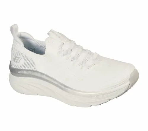 Relaxed Fit D039Lux Walker 8211 Let It Glow White Silver Women SKECHERS SlipOn