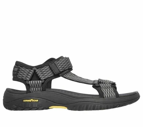 Relaxed Fit Lomell 8211 Rip Tide Black Gray Men SKECHERS Sandals